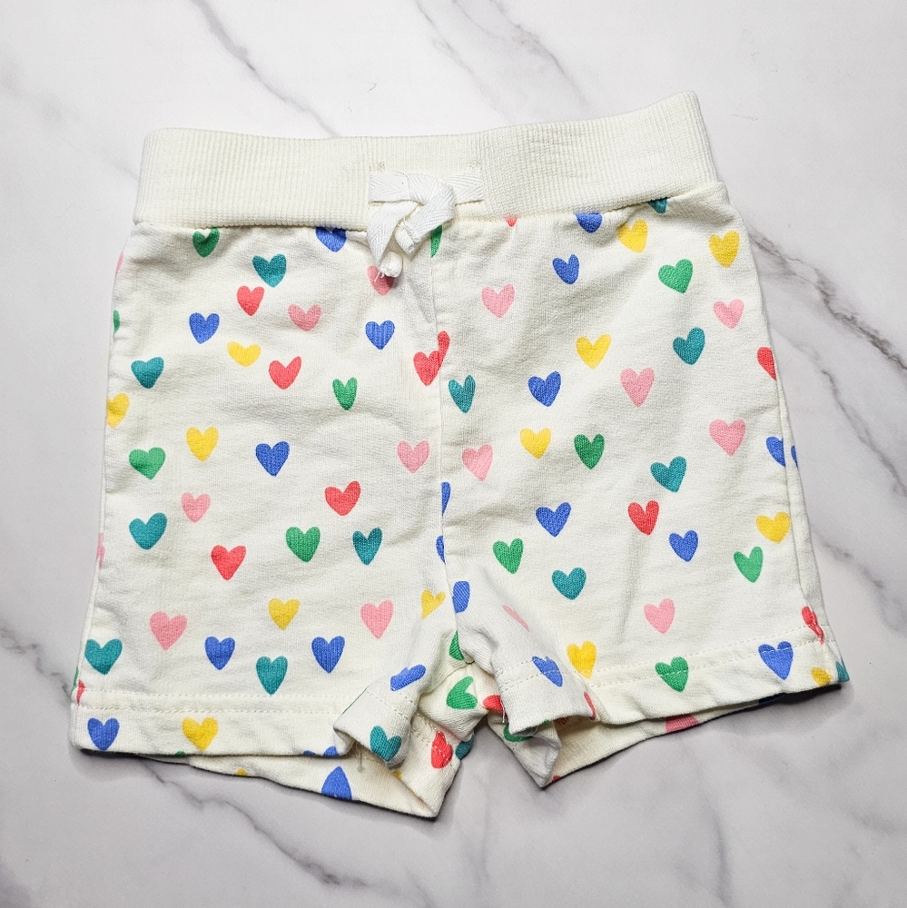 Babies Cream Long Sleeve Set w/ Multi-colored Hearts for Sz 12 Months - Picture 4 of 7